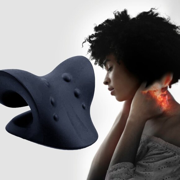 NWT Neck and Shoulder Stretcher Relaxer Portable Cervical Traction Device - Picture 1 of 11